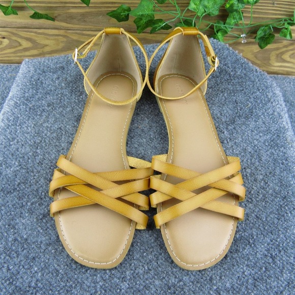 Old Navy Women Ankle Strap Sandal‎ Shoes Orange Synthetic Size 9 Medium - Picture 3 of 9